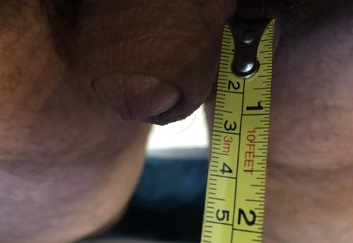 Measuring my fully erect micro penis