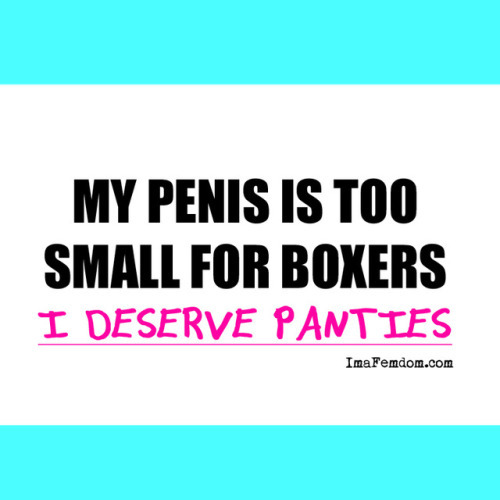 Does your tiny penis deserve panties?
