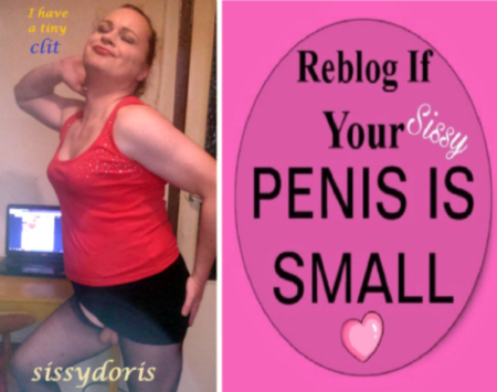 Sissy Doris’ Small Penis Confession & Caption