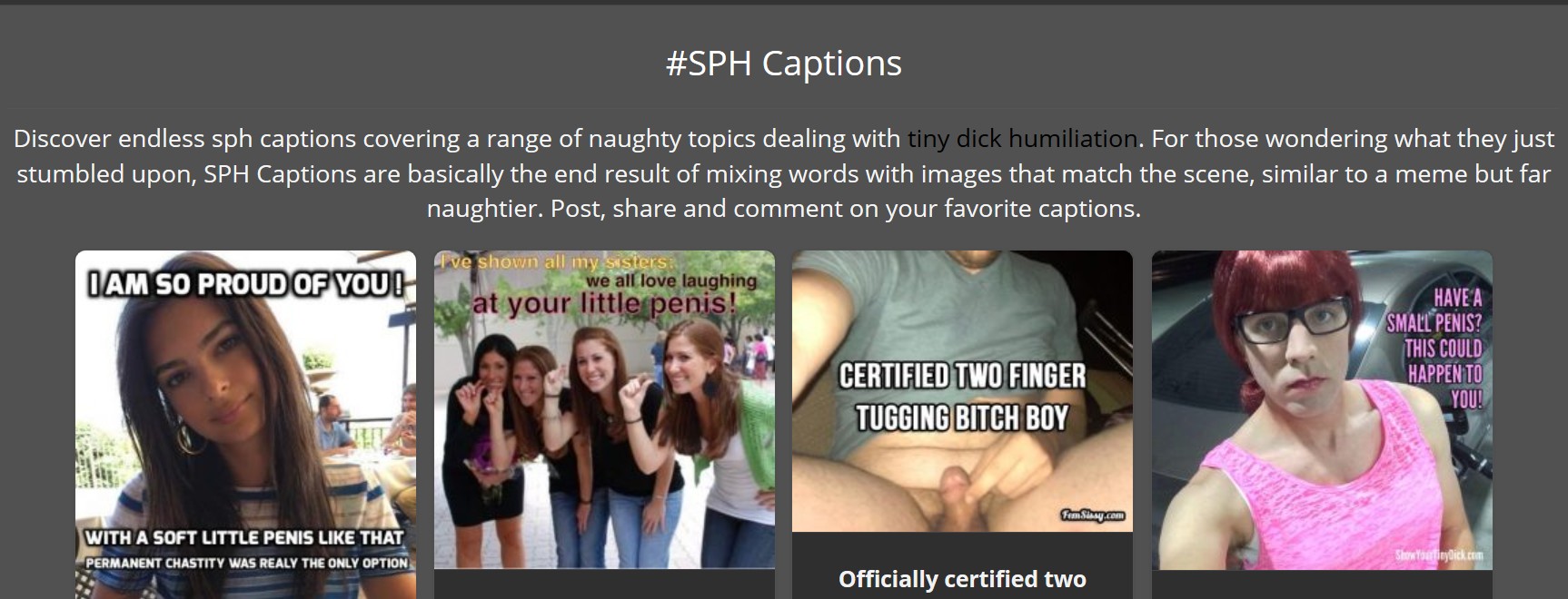 SPH captions on freakden.