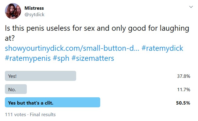 The ‘Useless Penis for Sex’ Poll Results Are In!
