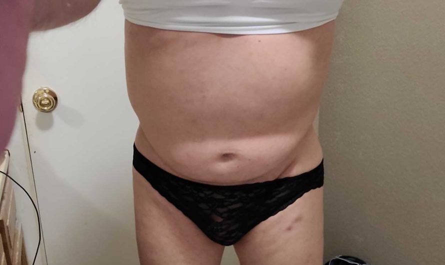 Sissy has a bump for a dick in her panties