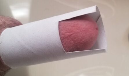 Ryan's 4 inch hard beta dick doing the Toilet Paper Roll Test