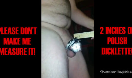 Guy wearing a homemade chastity cage