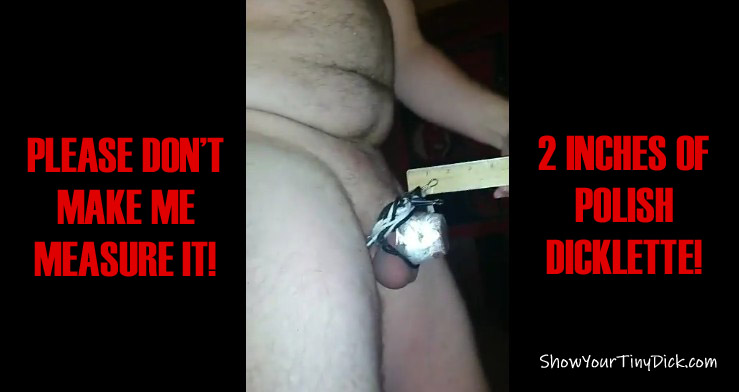 Guy wearing a homemade chastity cage