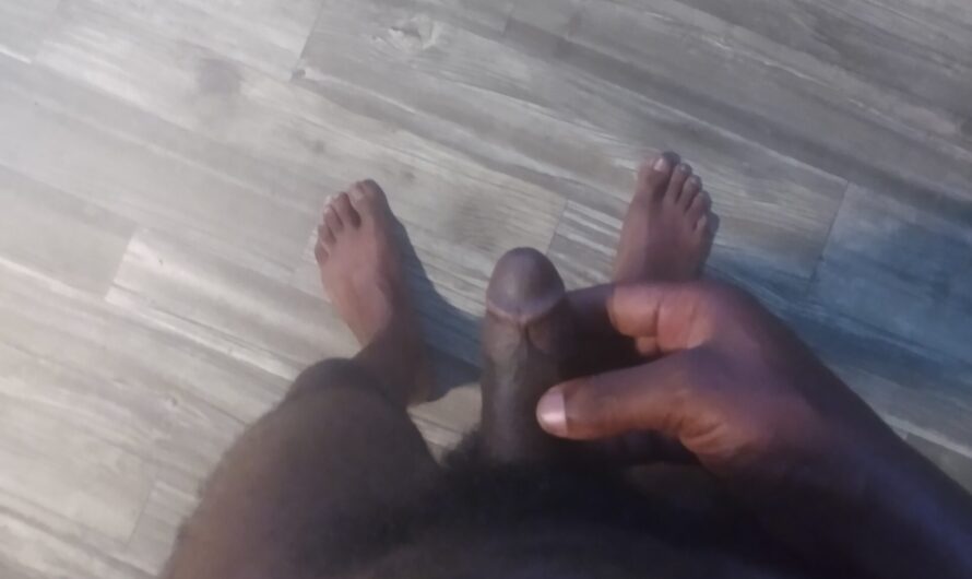 Revealing his small black dicklette
