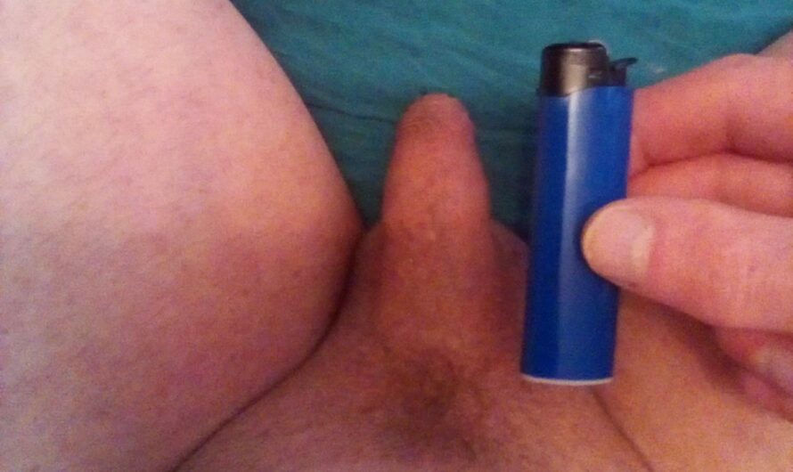 Comparing his tiny dutch dick to a lighter