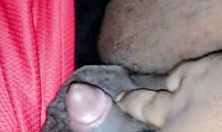 Tiny black penis with some micro balls