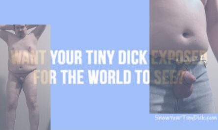Tiny dick exposed for the whole world to see