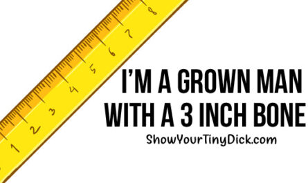 Grown man with a 3 inch erect penis